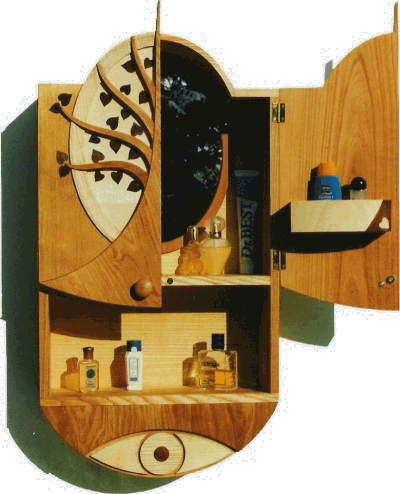 Spiegelschränkchen aus Holz