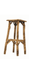 rustikaler Barhocker aus Wurzeln