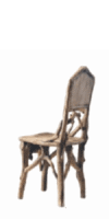 rustikaler Stuhl aus Wurzeln