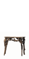 rustikaler Tisch aus Wurzelholz